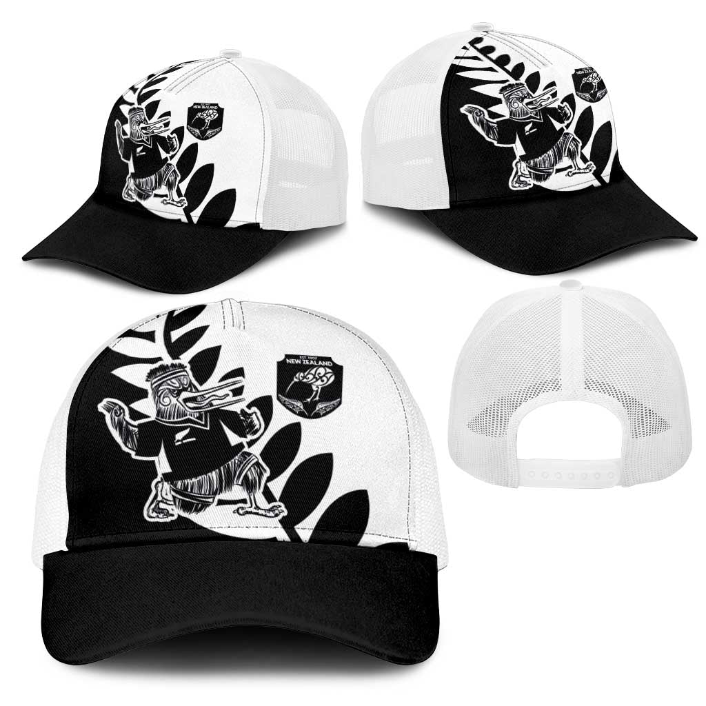 Aotearoa Rugby League Mesh Trucker Cap Kiwi Haka and Fern - Sporty Style LT03 - Polynesian Pride