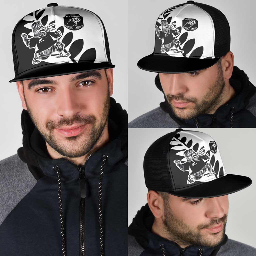 Aotearoa Rugby League Mesh Trucker Cap Kiwi Haka and Fern - Sporty Style LT03 - Polynesian Pride