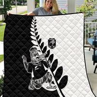 Aotearoa Rugby League Quilt Kiwi Haka and Fern - Sporty Style LT03 Black - Polynesian Pride