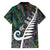 New Zealand Family Matching Off Shoulder Maxi Dress and Hawaiian Shirt Aotearoa Symbols With Silver Fern LT03 - Polynesian Pride