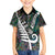 New Zealand Family Matching Off Shoulder Short Dress and Hawaiian Shirt Aotearoa Symbols With Silver Fern LT03 Son's Shirt Black - Polynesian Pride