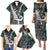 New Zealand Family Matching Puletasi Dress and Hawaiian Shirt Aotearoa Symbols With Silver Fern LT03 - Polynesian Pride