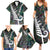 New Zealand Family Matching Summer Maxi Dress and Hawaiian Shirt Aotearoa Symbols With Silver Fern LT03 - Polynesian Pride