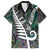 New Zealand Hawaiian Shirt Aotearoa Symbols With Silver Fern LT03 Black - Polynesian Pride