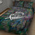 New Zealand Quilt Bed Set Aotearoa Symbols With Silver Fern LT03 - Polynesian Pride