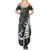 New Zealand Summer Maxi Dress Aotearoa Symbols With Silver Fern LT03 - Polynesian Pride