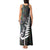 New Zealand Tank Maxi Dress Aotearoa Symbols With Silver Fern LT03 - Polynesian Pride