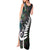 New Zealand Tank Maxi Dress Aotearoa Symbols With Silver Fern LT03 - Polynesian Pride