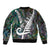 Personalized New Zealand Bomber Jacket Aotearoa Symbols With Silver Fern LT03 - Polynesian Pride