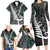 Personalized New Zealand Family Matching Long Sleeve Bodycon Dress and Hawaiian Shirt Aotearoa Symbols With Silver Fern LT03 - Polynesian Pride