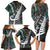 Personalized New Zealand Family Matching Long Sleeve Bodycon Dress and Hawaiian Shirt Aotearoa Symbols With Silver Fern LT03 - Polynesian Pride