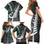 Personalized New Zealand Family Matching Short Sleeve Bodycon Dress and Hawaiian Shirt Aotearoa Symbols With Silver Fern LT03 - Polynesian Pride