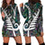 Personalized New Zealand Hoodie Dress Aotearoa Symbols With Silver Fern LT03 - Polynesian Pride