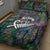 Personalized New Zealand Quilt Bed Set Aotearoa Symbols With Silver Fern LT03 - Polynesian Pride