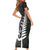 Personalized New Zealand Short Sleeve Bodycon Dress Aotearoa Symbols With Silver Fern LT03 - Polynesian Pride