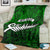 New Zealand Blanket Silver Fern and Maori Symbols Papua Shell Green Style LT03 - Polynesian Pride