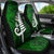 New Zealand Car Seat Cover Silver Fern and Maori Symbols Papua Shell Green Style LT03 - Polynesian Pride