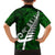 New Zealand Family Matching Long Sleeve Bodycon Dress and Hawaiian Shirt Silver Fern and Maori Symbols Papua Shell Green Style LT03 - Polynesian Pride