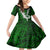 New Zealand Family Matching Mermaid Dress and Hawaiian Shirt Silver Fern and Maori Symbols Papua Shell Green Style LT03 Daughter's Dress Green - Polynesian Pride