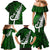 New Zealand Family Matching Mermaid Dress and Hawaiian Shirt Silver Fern and Maori Symbols Papua Shell Green Style LT03 - Polynesian Pride