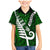 New Zealand Family Matching Mermaid Dress and Hawaiian Shirt Silver Fern and Maori Symbols Papua Shell Green Style LT03 Son's Shirt Green - Polynesian Pride