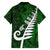 New Zealand Family Matching Off Shoulder Maxi Dress and Hawaiian Shirt Silver Fern and Maori Symbols Papua Shell Green Style LT03 - Polynesian Pride