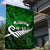 New Zealand Garden Flag Silver Fern and Maori Symbols Papua Shell Green Style LT03 - Polynesian Pride