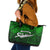 New Zealand Leather Tote Bag Silver Fern and Maori Symbols Papua Shell Green Style LT03 Green - Polynesian Pride