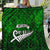 New Zealand Quilt Silver Fern and Maori Symbols Papua Shell Green Style LT03 Green - Polynesian Pride