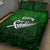 New Zealand Quilt Bed Set Silver Fern and Maori Symbols Papua Shell Green Style LT03 - Polynesian Pride