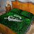 New Zealand Quilt Bed Set Silver Fern and Maori Symbols Papua Shell Green Style LT03 - Polynesian Pride