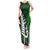 New Zealand Tank Maxi Dress Silver Fern and Maori Symbols Papua Shell Green Style LT03 Women Green - Polynesian Pride