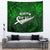 New Zealand Tapestry Silver Fern and Maori Symbols Papua Shell Green Style LT03 - Polynesian Pride