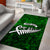 Personalized New Zealand Area Rug Silver Fern and Maori Symbols Papua Shell Green Style LT03 - Polynesian Pride