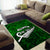 Personalized New Zealand Area Rug Silver Fern and Maori Symbols Papua Shell Green Style LT03 - Polynesian Pride