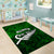 Personalized New Zealand Area Rug Silver Fern and Maori Symbols Papua Shell Green Style LT03 - Polynesian Pride