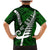 Personalized New Zealand Family Matching Mermaid Dress and Hawaiian Shirt Silver Fern and Maori Symbols Papua Shell Green Style LT03 - Polynesian Pride