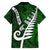 Personalized New Zealand Hawaiian Shirt Silver Fern and Maori Symbols Papua Shell Green Style LT03 - Polynesian Pride