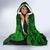 Personalized New Zealand Hooded Blanket Silver Fern and Maori Symbols Papua Shell Green Style LT03 - Polynesian Pride