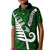 Personalized New Zealand Kid Polo Shirt Silver Fern and Maori Symbols Papua Shell Green Style LT03 Kid Green - Polynesian Pride