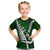 Personalized New Zealand Kid T Shirt Silver Fern and Maori Symbols Papua Shell Green Style LT03 Green - Polynesian Pride