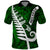 Personalized New Zealand Polo Shirt Silver Fern and Maori Symbols Papua Shell Green Style LT03 Green - Polynesian Pride