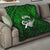 Personalized New Zealand Quilt Silver Fern and Maori Symbols Papua Shell Green Style LT03 - Polynesian Pride