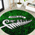 Personalized New Zealand Round Carpet Silver Fern and Maori Symbols Papua Shell Green Style LT03 Green - Polynesian Pride