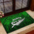 Personalized New Zealand Rubber Doormat Silver Fern and Maori Symbols Papua Shell Green Style LT03 - Polynesian Pride