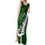 Personalized New Zealand Tank Maxi Dress Silver Fern and Maori Symbols Papua Shell Green Style LT03 - Polynesian Pride