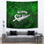 Personalized New Zealand Tapestry Silver Fern and Maori Symbols Papua Shell Green Style LT03 - Polynesian Pride