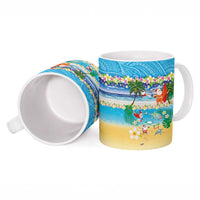 Polynesian Merry Christmas Ceramic Mug Funny Santa Beach Tropical Plant and Turtle LT03 - Polynesian Pride