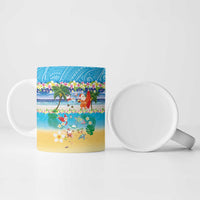 Polynesian Merry Christmas Ceramic Mug Funny Santa Beach Tropical Plant and Turtle LT03 - Polynesian Pride