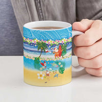 Polynesian Merry Christmas Ceramic Mug Funny Santa Beach Tropical Plant and Turtle LT03 - Polynesian Pride